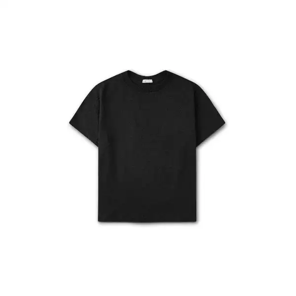 LIBÉ WORKSHOP - Áo thun cotton màu đen tay ngắn 7617