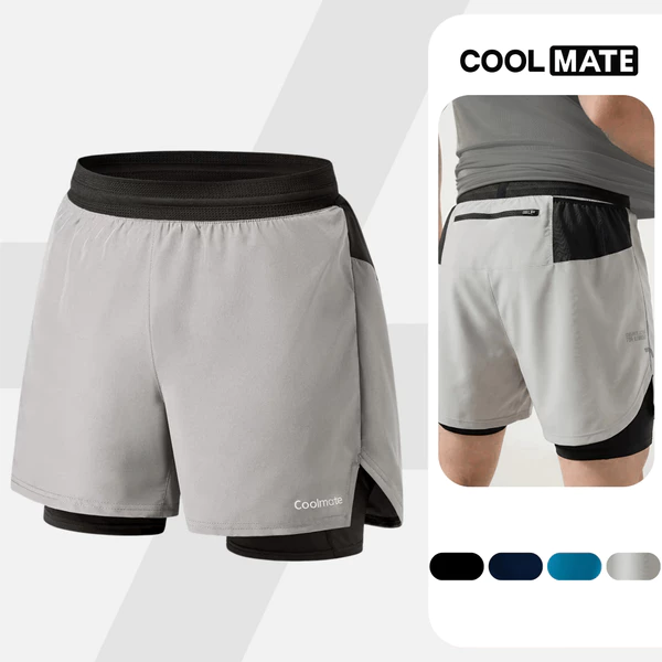 Quần Shorts thể thao chạy bộ 2 lớp Fast & Free III Coolmate