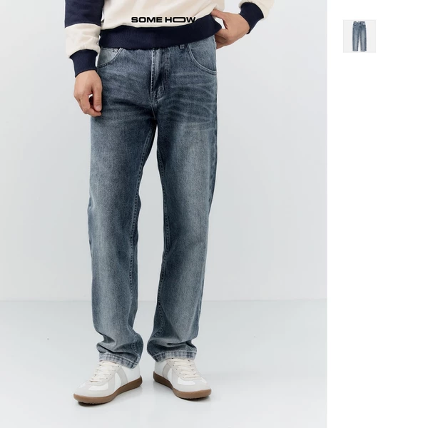 [N] Quần Jean Straight Dailywear Blue Stone V1, Chất Vải Jean Cotton Thoải Mái, QJ0134, SOME HOW STORE