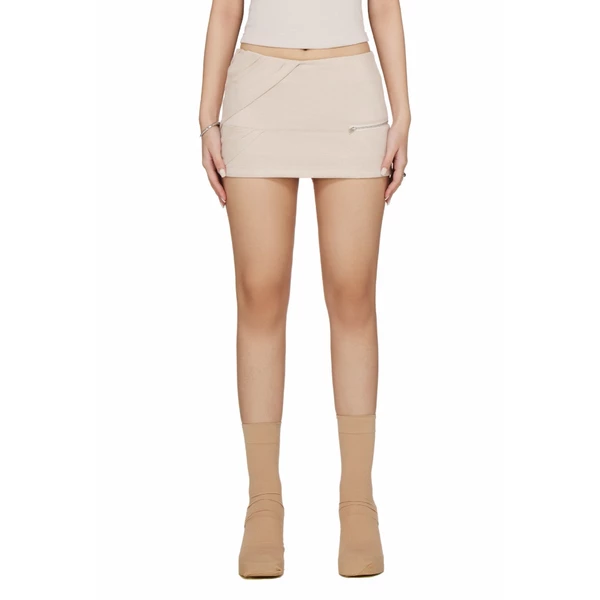 Chân Váy Da Lộn Nữ Dáng Ngắn Beuter - BEUTER® WMNS SUEDE MINI SKIRT - BEIGE