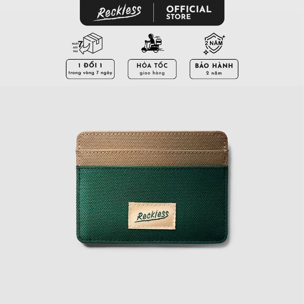 Ví Mini Đựng Thẻ Thương hiệu Recklesstripwear Paul Wallet - Vải Polyester trượt nước, Hạn Chế Xù Vải và Phai Màu