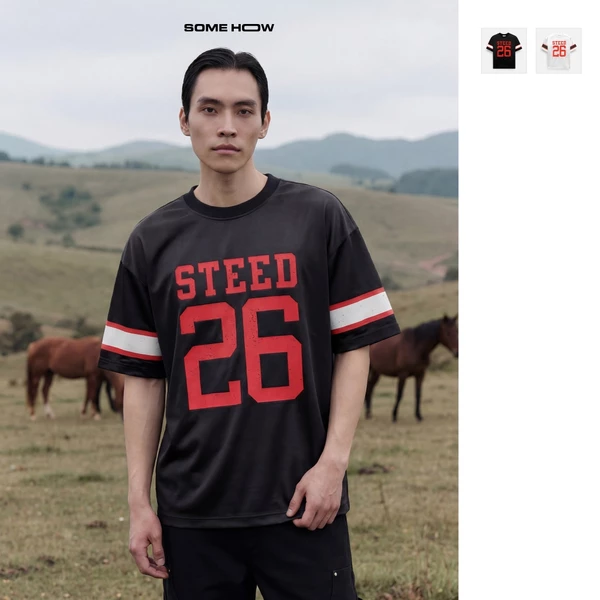 [N] Áo Thun Oversize Steed 26 Chất Vải Poly Thoải Mái Mát Mẻ Street Style, AT0346 SOME HOW STORE