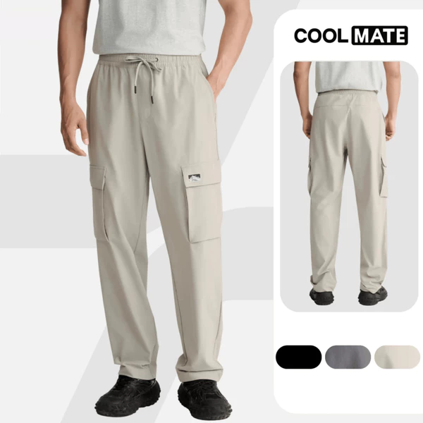 Quần túi hộp Utility lightweight co giãn, quần Outdoor du lịch dạo phố Coolmate KHÔNG ĐỔI TRẢ