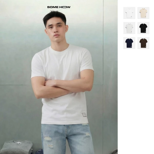 [Best Seller] Áo Thun Nam Minimalist Color Range Chất Liệu Cotton Thoáng Mát Form Slim Fit AT0102, SOME HOW STORE