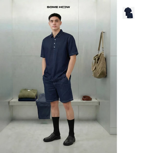 [N] Set Denim Shirt Short Versatile Camplife 2 Chất Vải Denim Thoải Mái Thoáng Mát, SB0061 SOME HOW STORE