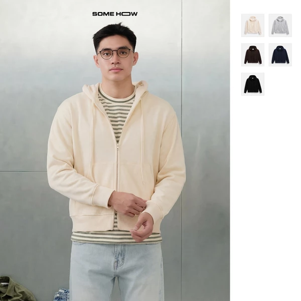 [N] Áo Khoác Hoodie Boxy Zipper Tici Dày Dặn Ấm Áp Basic Dễ Mặc Dễ Phối, AK0101 SOME HOW STORE