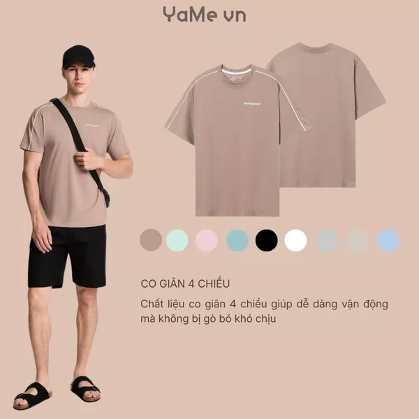 Áo thun viền khác màu, phom ôm vừa F2 - Seventy Seven 004 22714 |YaMe|