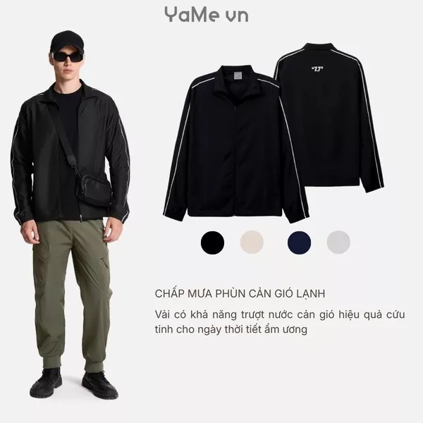 Áo khoác dù phối màu, không nón, phom vừa F3 - Seventy Seven 040 23193 |YaMe|
