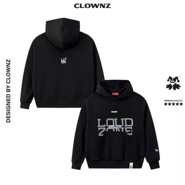 Áo hoodie LOUDZONE Basic Black Hoodie local brand form rộng đồ mùa đông nam nữ unisex