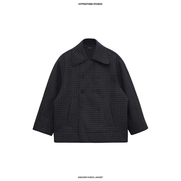 HYPNOTISM | ANCHOR CHECK JACKET - Áo khoác sọc caro cotton cao cấp form rộng unisex