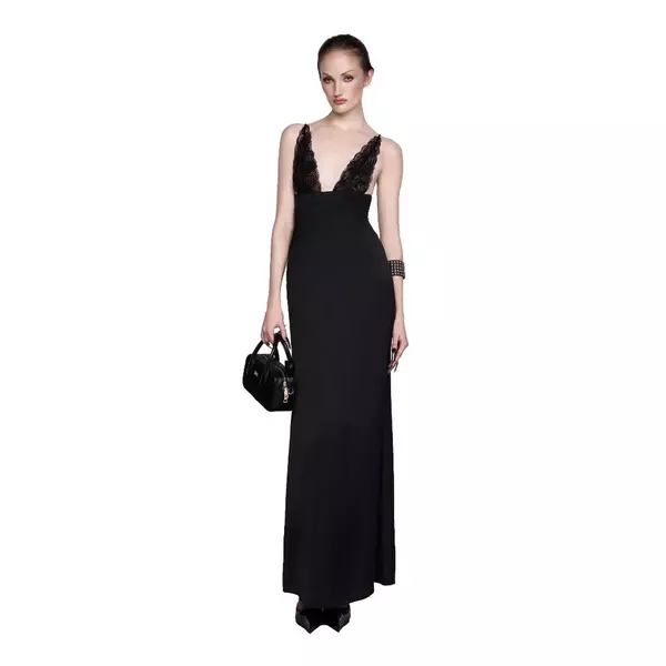 LSOUL Đầm Lụa Dài 2 Dây Phối Lưới Ren Xuyên Thấu Quyến Rũ Gaga Dress V24121646 V24121647