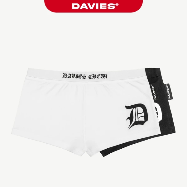 Quần thun ôm nữ dáng ngắn DAVIES mini short lưng thấp hoạ tiết hình in logo thun co giãn ôm sát Legacy Short | D-Q16