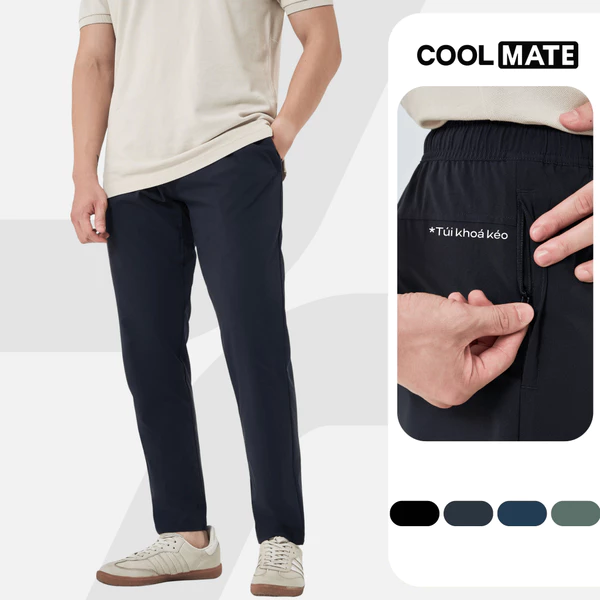Quần dài nam Daily Pants sợi Sorona, nhuộm Cleandye siêu nhẹ chống nhăn chống tia UV - Coolmate