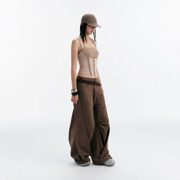 ARCHER PANTS (BROWN) BunnyHill SSLP47a