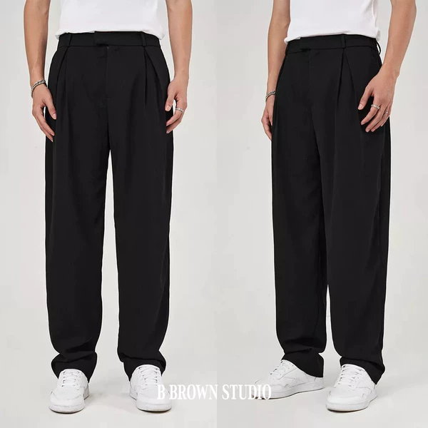 Quần tây, quần vải ống rộng trùm giày local brand B Brown, chất liệu cao cấp, form dáng thời trang, thoáng mát
