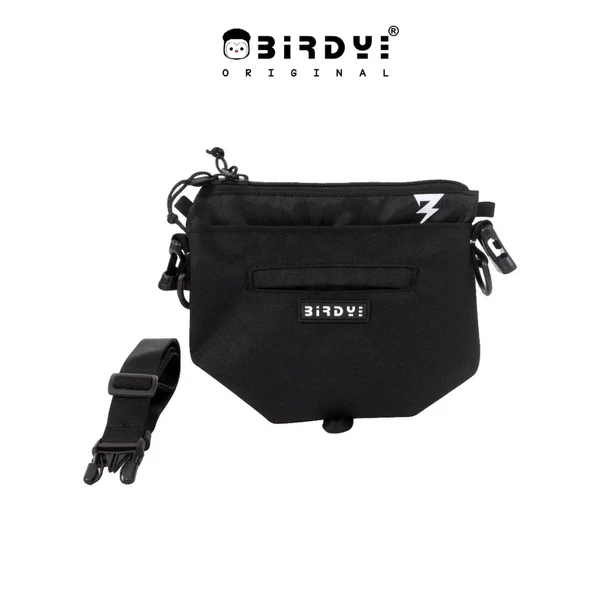 Túi đeo chéo nam nữ màu đen FLEXIBLE Bag nhỏ gọn cao cấp vải canvas chống nước thương hiệu Birdybag