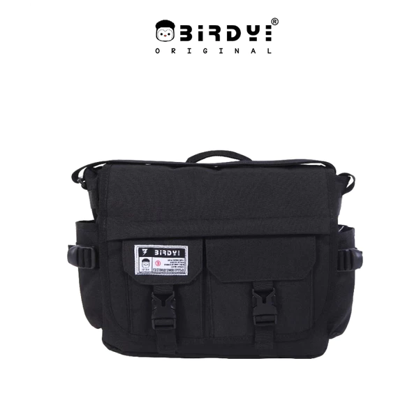 Túi đeo chéo Basic Bag POCKETS MESSENGER BAG nam nữ unisex size laptop 13inch vải Polyester Canvas thương hiệu Birdyba