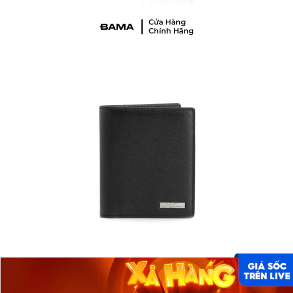 Ví nam nữ da bò BAMA Wallet W607 nhiều ngăn dáng ngang siêu mỏng gọn nhẹ chất liệu da saffiano chống xước