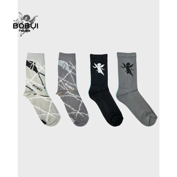 VỚ TẤT SOCKS DỆT KIM BOBUI THIÊN THẦN/ KẼM GAI KHÁNG KHUẨN