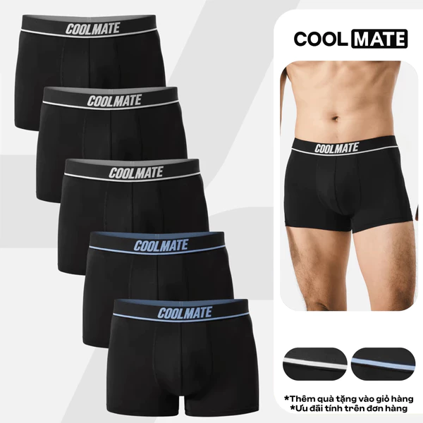 [MUA 5 TẶNG 1]Combo 5 Quần Lót Nam Trunk Active Mesh Thoáng mát, Co giãn, Nhanh Khô - Coolmate