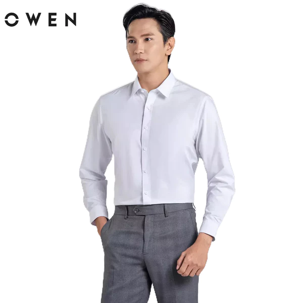 OWEN - Áo sơ mi dài tay trắng R Regular Fit AR258038DR26 màu Trắng chất liệu Poly Rayon