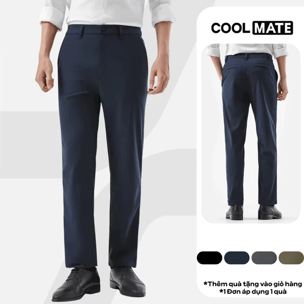 [TẶNG TẤT COTTON]Quần dài nam ECC pants dáng Taper giữ form co giãn dễ dàng vận động quần đa năng Coolmate