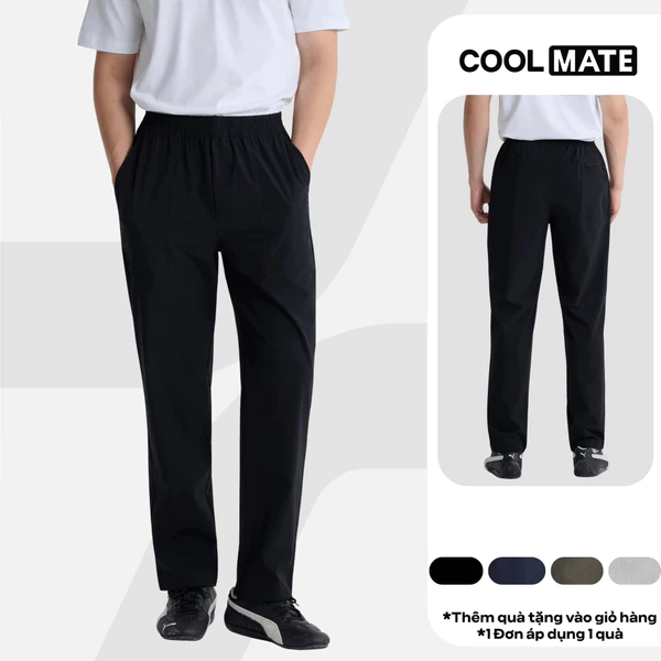 [TẶNG TẤT COTTON]Quần dài nam ECC Ripstop Pants trượt nước chống bám bụi, quần đi làm đi chơi dạo phố Coolmate