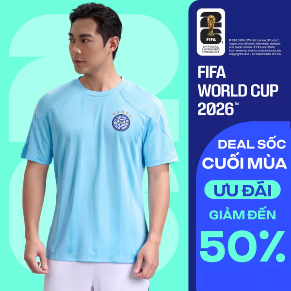 [GIÁ SỐC]Áo thun cổ tròn Exdry ProActive World Cup, áo đa năng thể thao, áo bóng đá, áo mặc hàng ngày COOLMATE