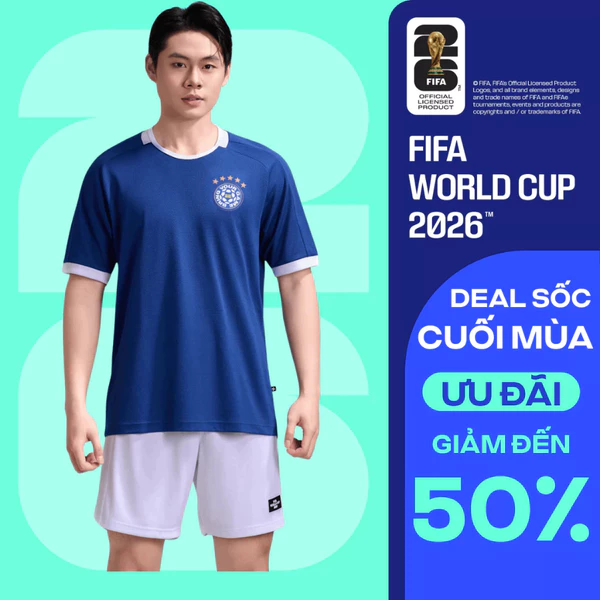 [GIÁ SỐC]Áo thun phối bo cổ Exdry Performance World Cup, áo đa năng thể thao bóng đá, áo mặc hàng ngày COOLMATE