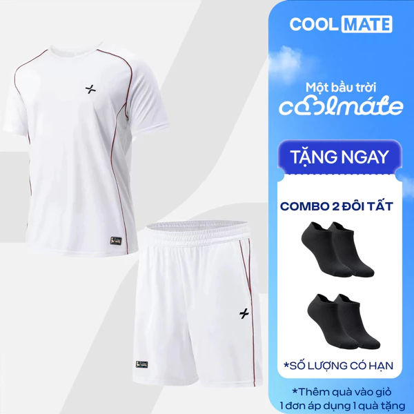 [DEALSV]Set đồ thể thao nam Pickleball Essentials Áo Driveshot+ Quần Dinkshot Thoáng khí Thấm hút Coolmate