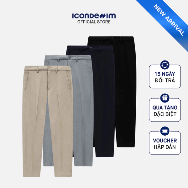 Quần Tây Nam ICONDENIM Calmstride Form Slim QTID0082