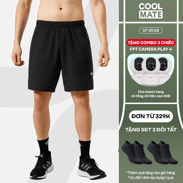 [TẶNG COMBO TẤT ĐƠN 329K]Quần Shorts Nam thể thao Tập Gym 7 inch Essentials co giãn thoáng khí Coolmate