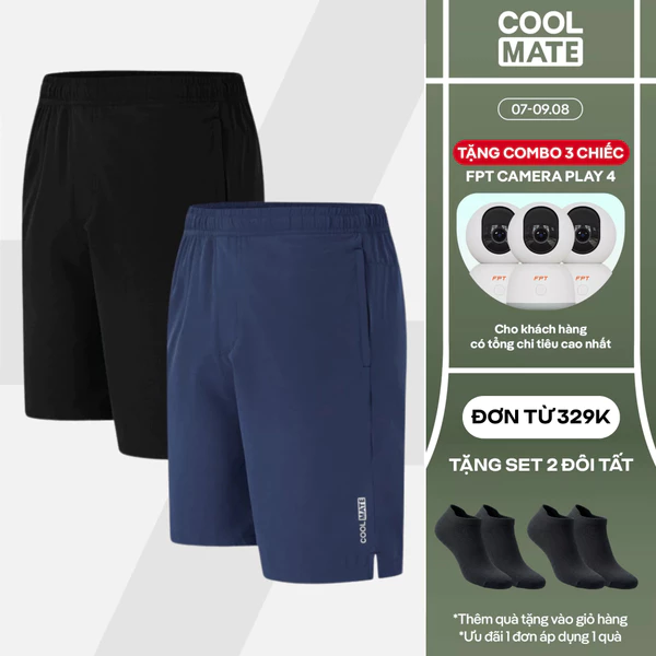 [TẶNG COMBO TẤT ĐƠN 329K]Combo 2 quần đùi thể thao nam Short 7inch thoáng khí nhanh khô đa năng Coolmate