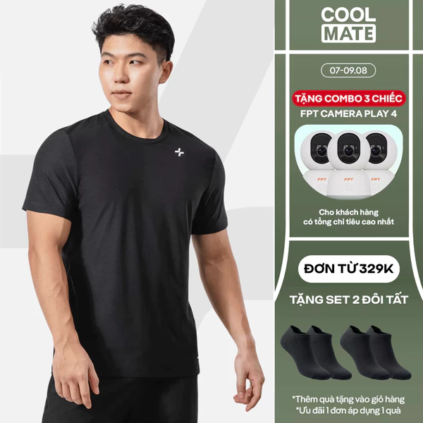 [TẶNG COMBO TẤT ĐƠN 329K]Áo Thun thể thao đa năng Training II co giãn 4 chiều, thấm hút tốt, thoáng khí Coolmate