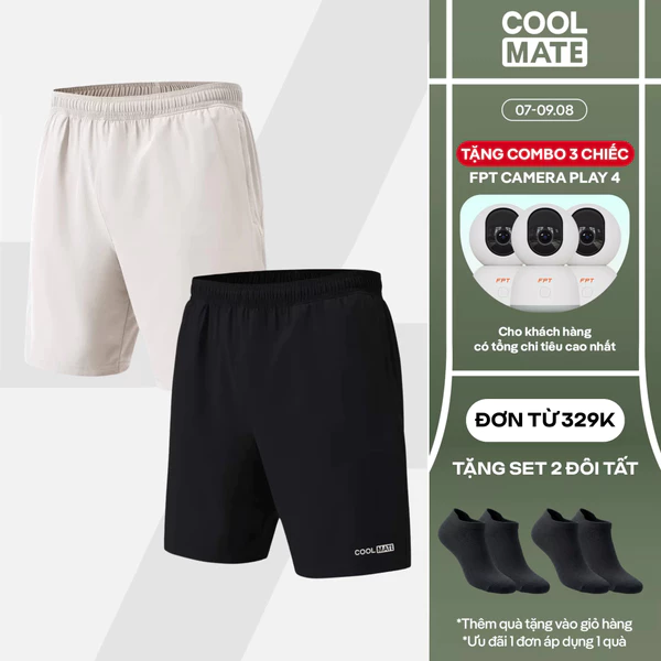 [TẶNG COMBO TẤT ĐƠN 329K]Combo 2 Quần Shorts thể thao 7 inch đa năng thoáng khí Exdry Coolmate