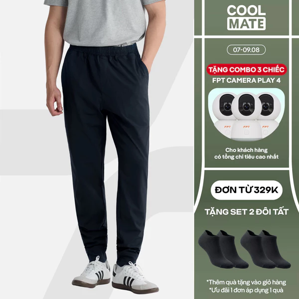 [TẶNG COMBO TẤT ĐƠN 329K]Quần Jogger thể thao Nam Excool co giãn thấm hút tốt, nhanh khô, thoáng khí Coolmate