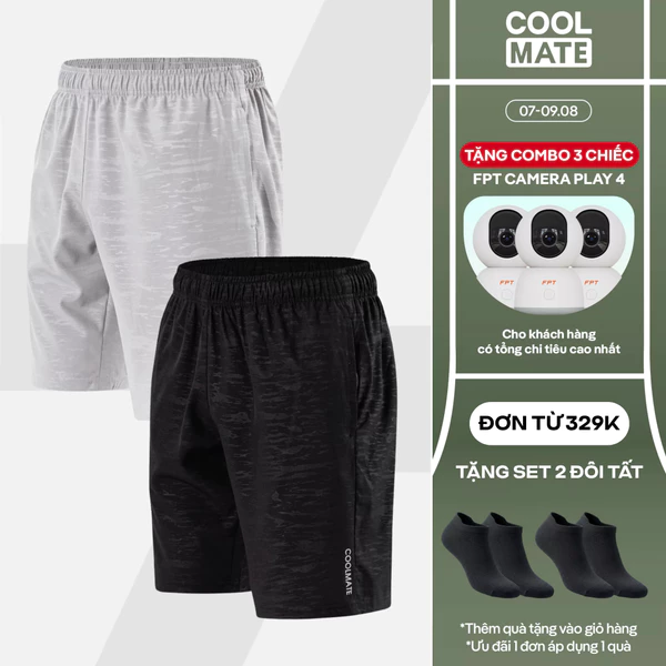 [TẶNG COMBO TẤT ĐƠN 329K]Combo 2 quần short thể thao nam Ultra pro thoáng khí Coolmate