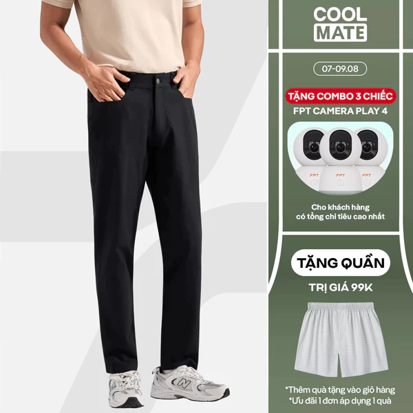 [TẶNG QUẦN 99K]Quần dài kaki ECC Pants giữ form dáng trong mọi hoạt động, quần đi làm đi chơi dạo phố Coolmate