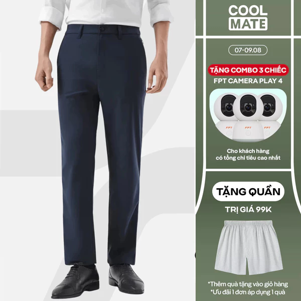 [TẶNG QUẦN 99K]Quần dài nam ECC pants dáng Taper giữ form co giãn dễ dàng vận động quần đa năng Coolmate