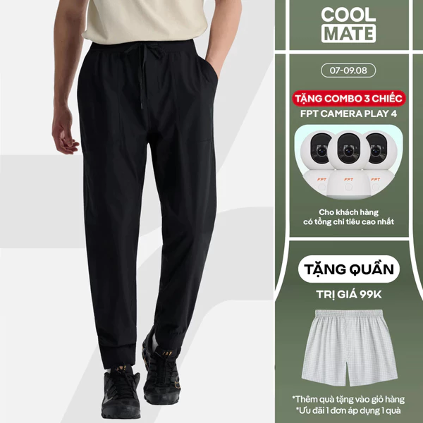 [TẶNG QUẦN 99K]Quần Jogger ECC Warp Knitting co giãn thoáng khí, quần đi làm đi chơi dạo phố Coolmate