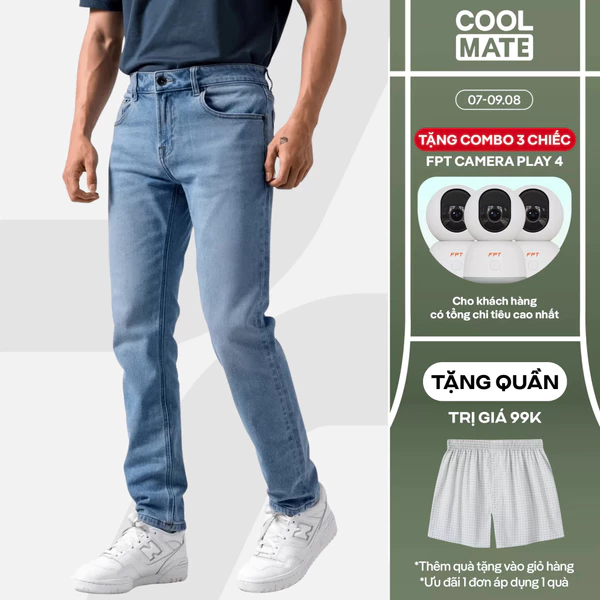 Coolmate x Copper Denim | Quần Jeans Nam dáng Slim fit bền bỉ, vừa vặn, tôn dáng, quần đi làm đi chơi dạ