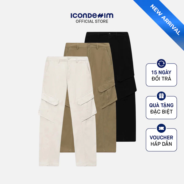 Quần Kaki Nam ICONDENIM Varxen Form Straight QKID0064