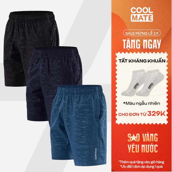 [TẶNG TẤT ĐƠN 329K]Combo 3 Quần Short nam thể thao 7inch Ultra, Max Ultra Short, Ultra Pro mềm, nhẹ Coolmate