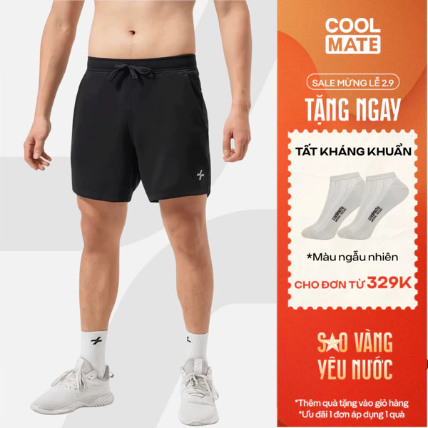 [TẶNG TẤT ĐƠN 329K]Quần Shorts Gym thể thao Cotton 6 inch II co giãn, thấm hút mồ hôi Coolmate