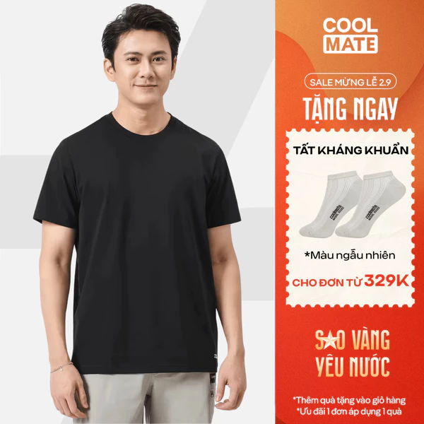 [TẶNG TẤT ĐƠN 329K]Áo thun nam Cotton Compact phiên bản Premium chống nhăn vải thoáng mát co giãn tốt Coolmate
