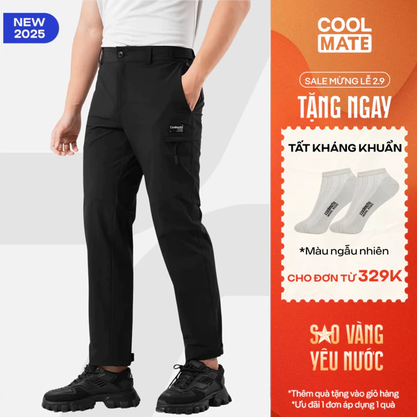 [TẶNG TẤT ĐƠN 329K]Quần dài nam UT Pants Thoáng Khí V2 Độ bền cao co giãn trượt nước leo núi trekking Coolmate