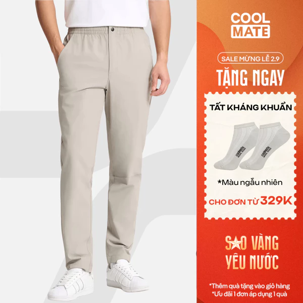 [TẶNG TẤT ĐƠN 329K]Quần dài Outdoor Flex Pants co giãn trượt nước quần thể thao trekking chống bám bụi Coolmate