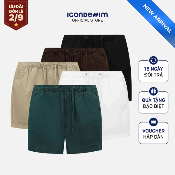 Quần Short Kaki Nam ICONDENIM Scisp Form Regular QSID0305