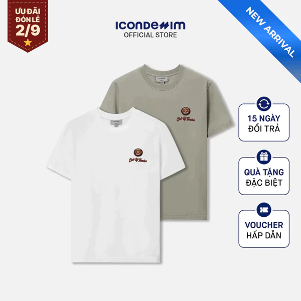 Áo Thun Nam ICONDENIM Club Of Freedom Form Regular ATID0777