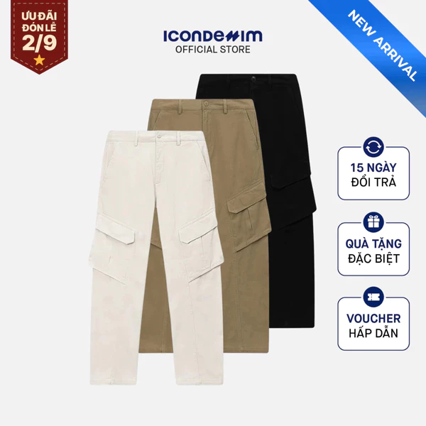 Quần Kaki Nam ICONDENIM Varxen Form Straight QKID0064